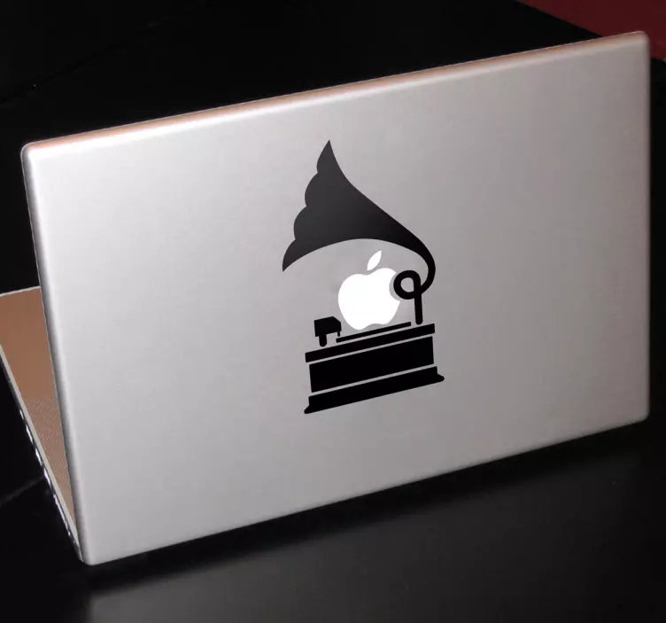 Gramophone MacBook Sticker - TenStickers