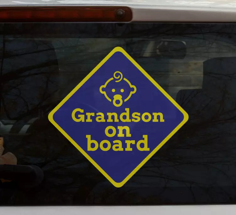 Grandson baby on board sticker - TenStickers