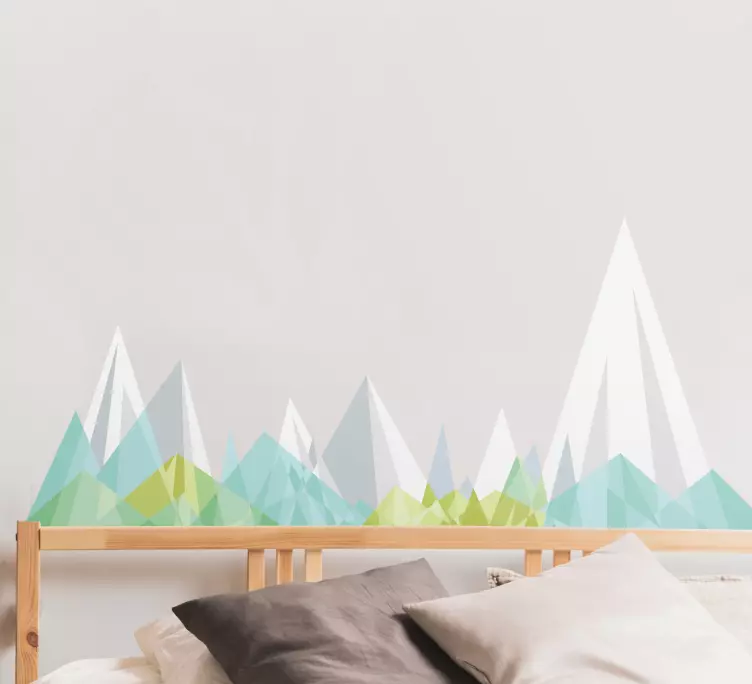 Graphic mountains nature wall sticker - TenStickers