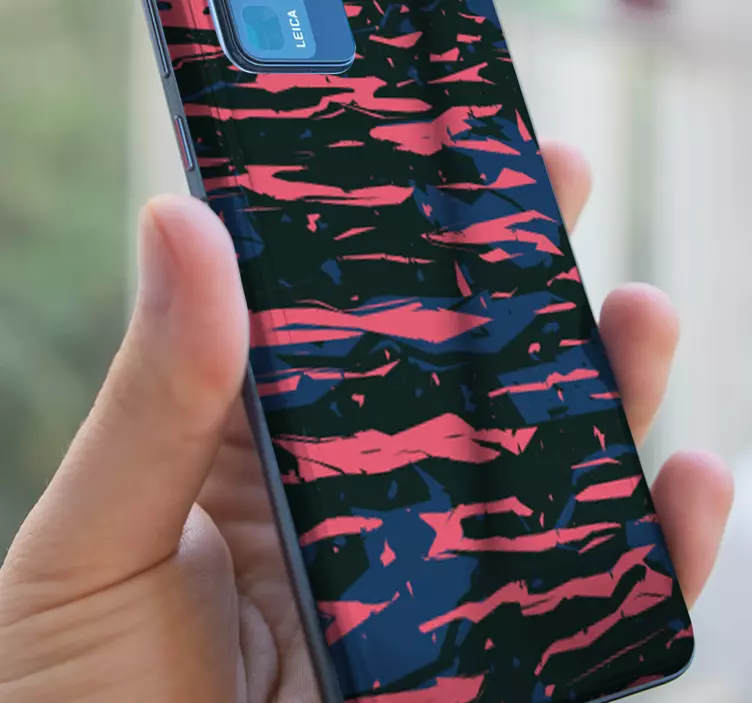 Gray and red camouflage Huawei sticker - TenStickers