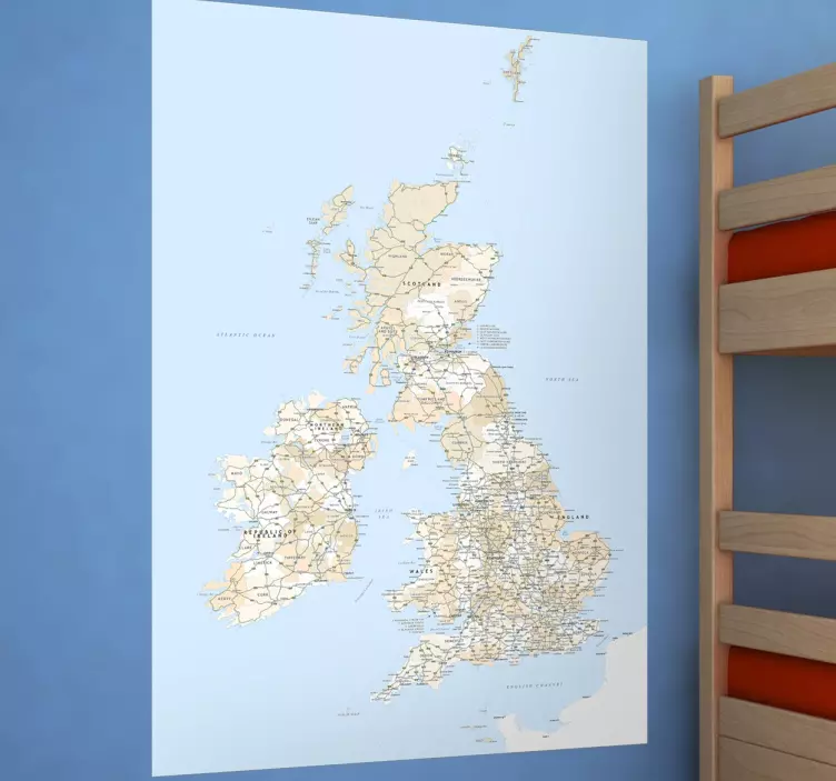 Great Britain Map Sticker - TenStickers
