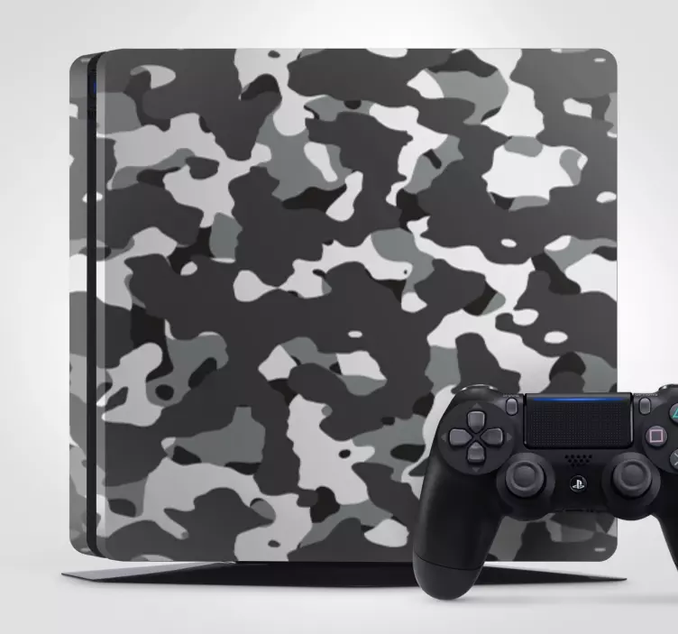 Grey camouflage pattern PS4 decal - TenStickers