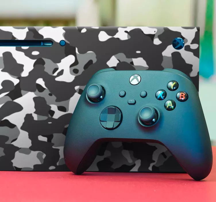 Grey camouflage pattern xbox skin - TenStickers