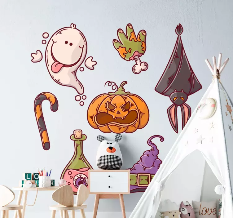 Halloween figures  halloween decal - TenStickers
