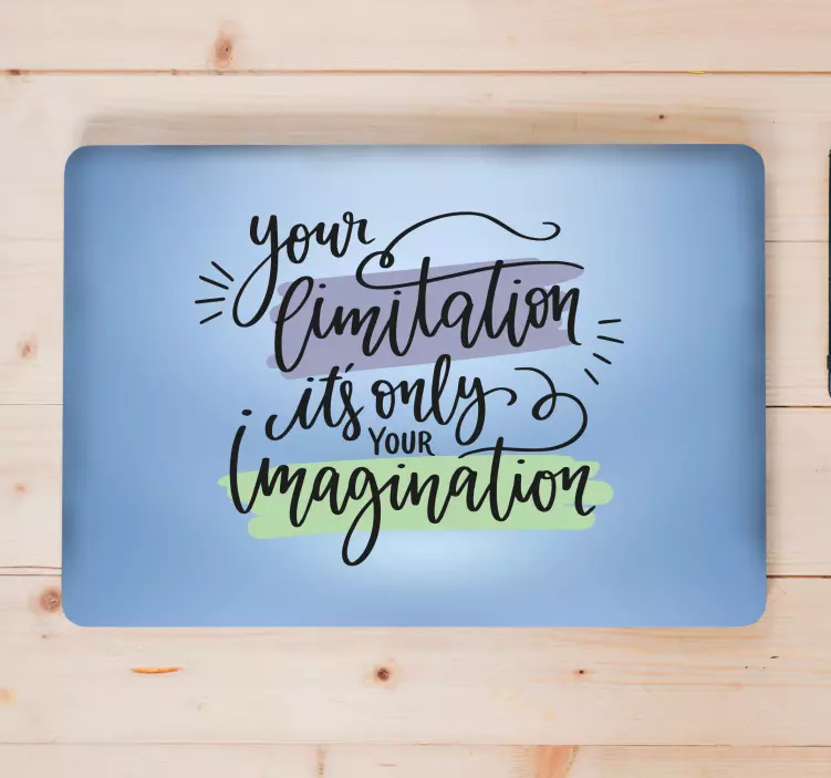 Motivational quotation lettering laptop skins - TenStickers