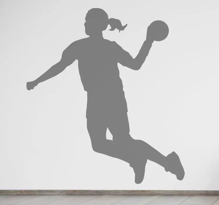 Handball Player Silhouette Decal - TenStickers