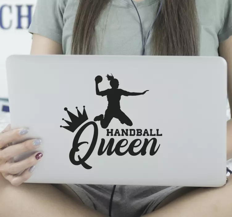 Handball Queen laptop sticker - TenStickers
