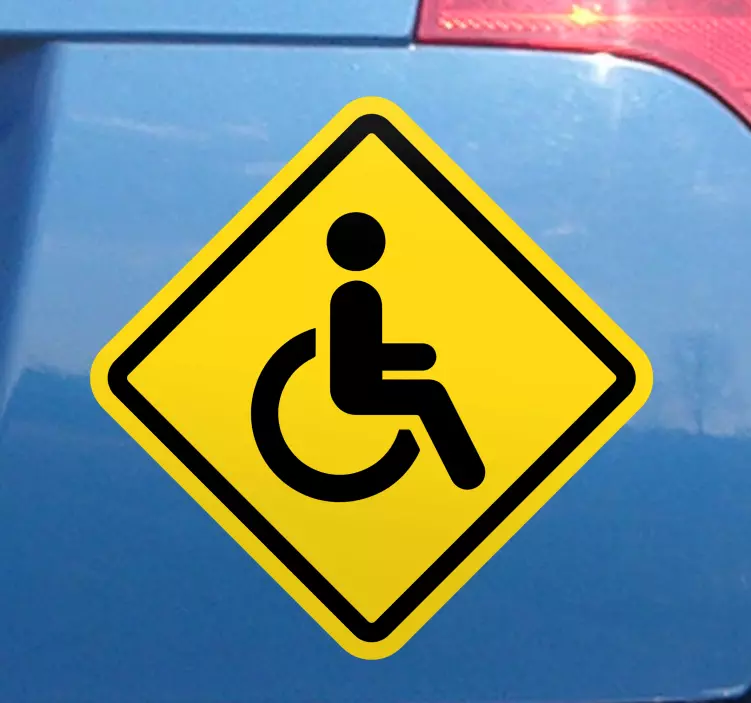 Handicapped sign car decal - TenStickers