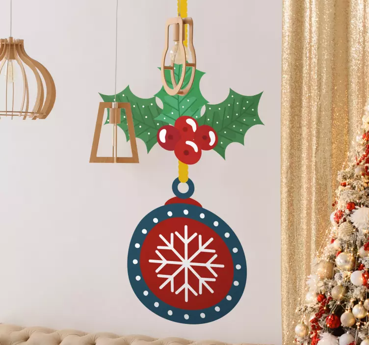 Hanging  Christmas ornamental sticker - TenStickers