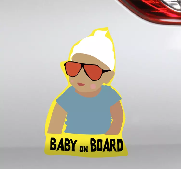 Hangover baby on board sticker - TenStickers