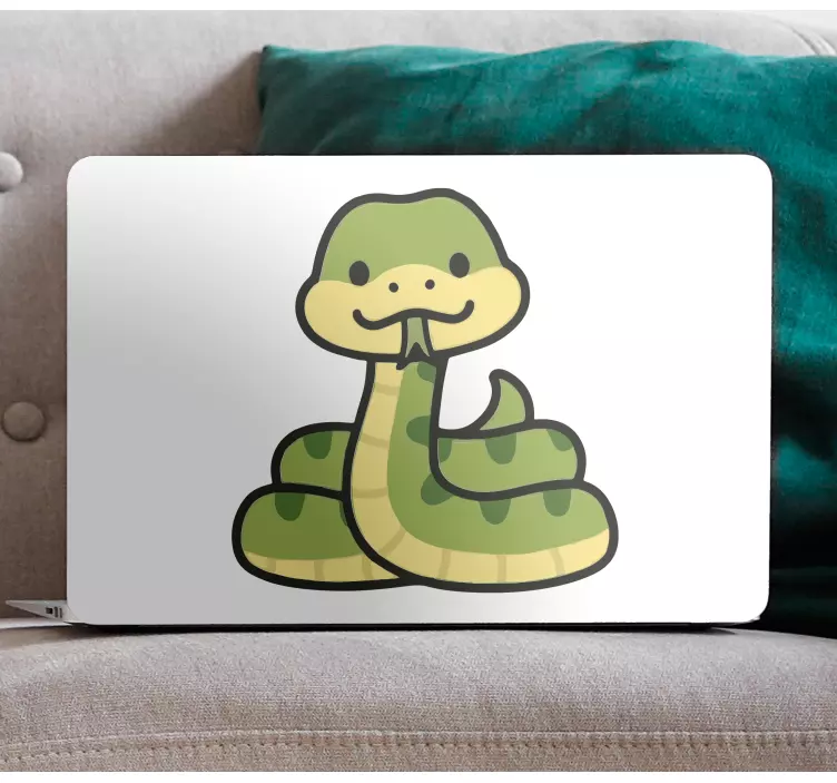 Happy little snake laptop skin - TenStickers