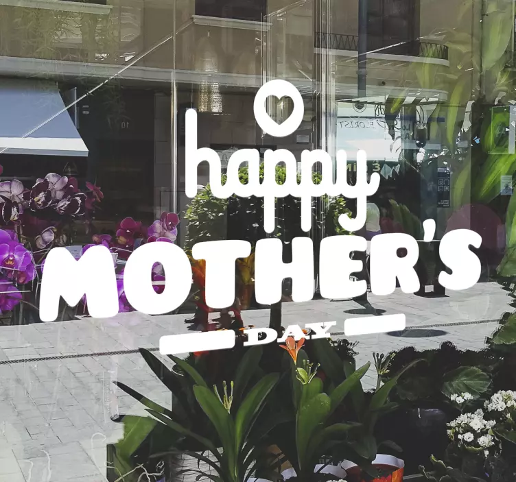 Happy Mothers Day Window Sticker - TenStickers
