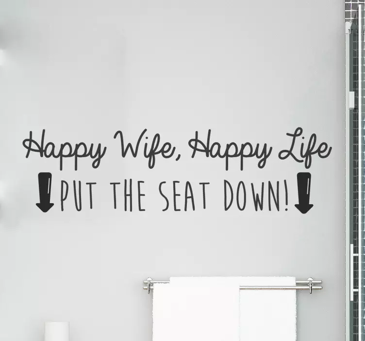 Happy wife Happy Life appliance stickers - TenStickers
