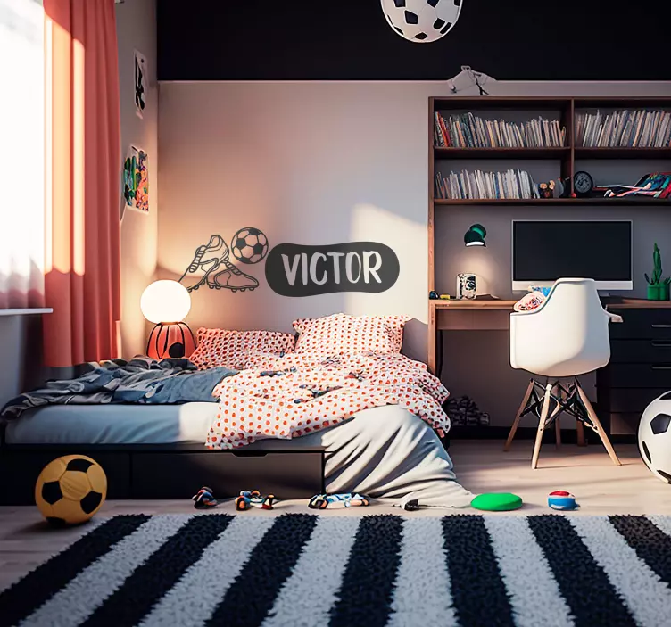 Headgear, Boots and Ball football sticker - TenStickers