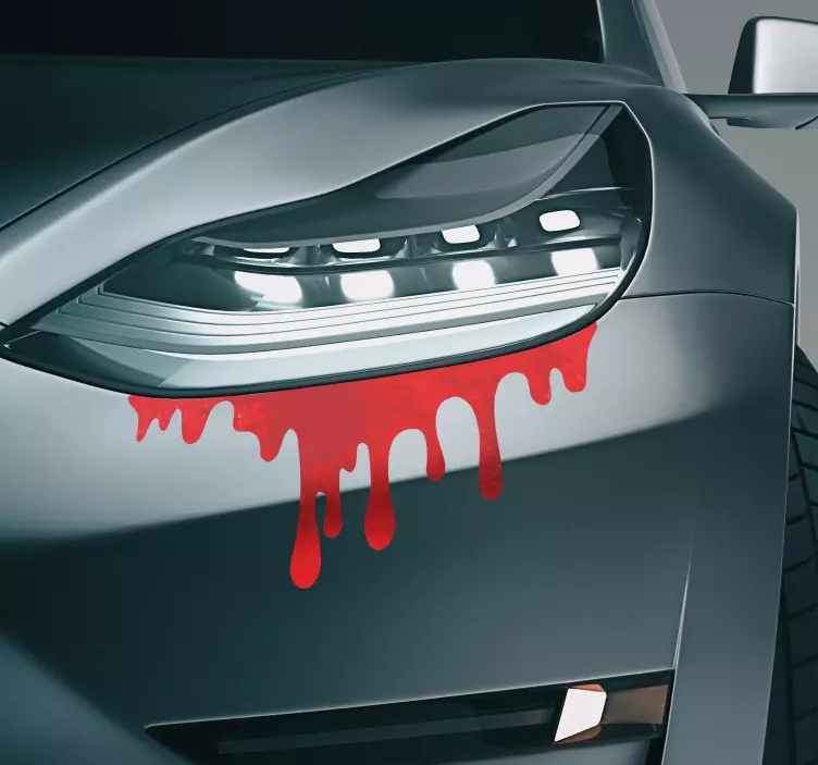 Headlights Blood Vehicle Sticker - TenStickers