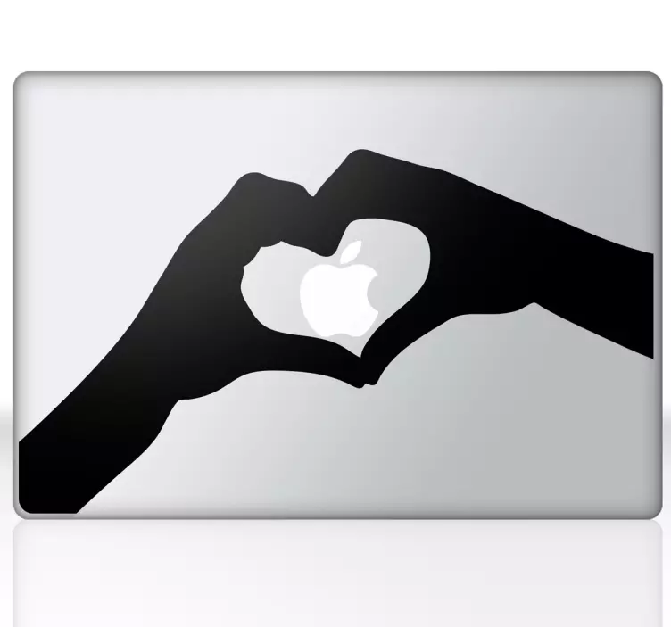Heart Hand MacBook Sticker - TenStickers