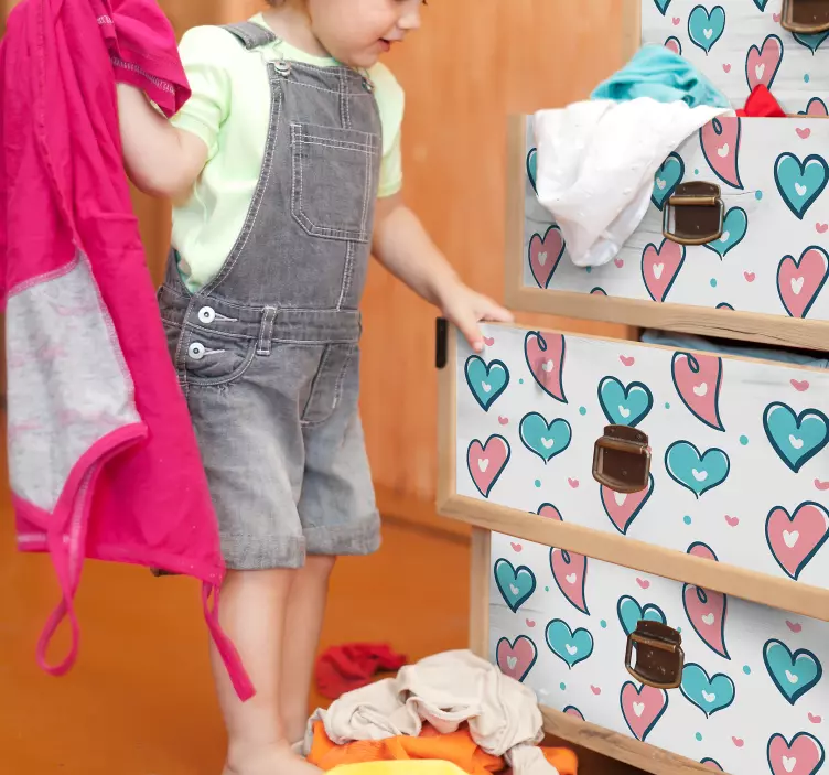 Hearts Drawings love sticker - TenStickers