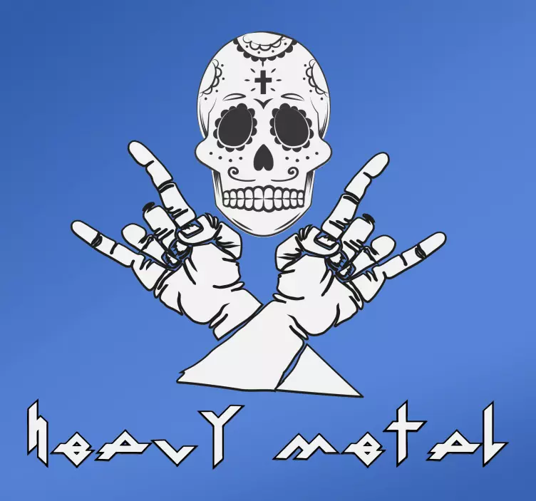 heavy metal car vinyl sticker - TenStickers