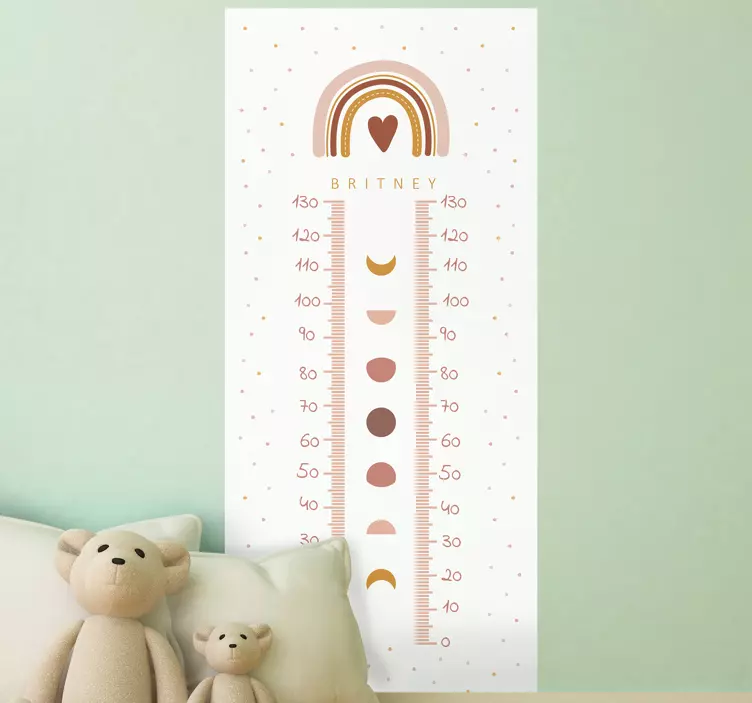 Colorful lineal height chart wall sticker - TenStickers
