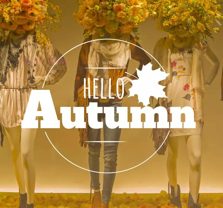 Hello Autumn Decorative Sticker - TenStickers