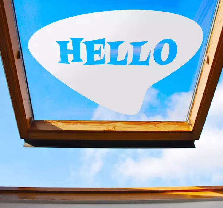 Hello Retro Decorative Sticker - TenStickers