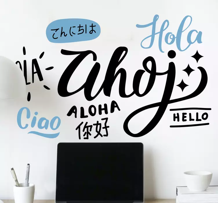 Hello in different languages wall stickers quotes - TenStickers