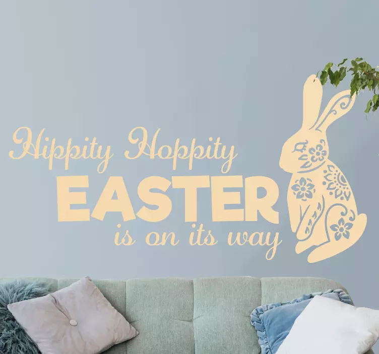 Hippity, hoppity Easter wall sticker - TenStickers