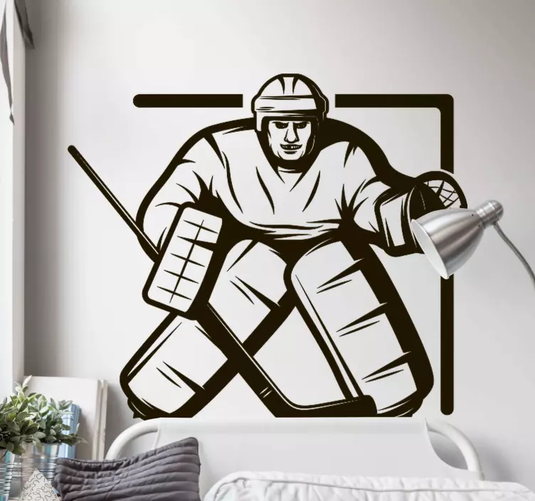 Hockey Goalie Action sports wall sticker - TenStickers