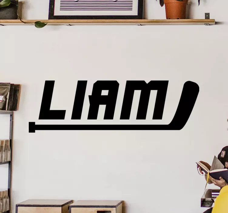 Hockey Name Design sports wall sticker - TenStickers