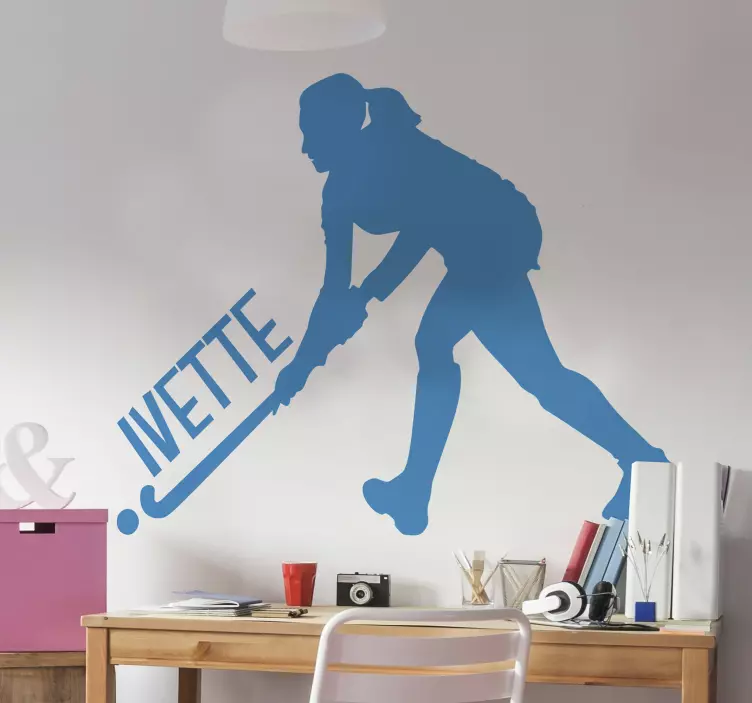 Hockey player wall sticker - TenStickers