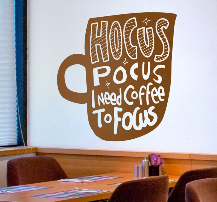 Hocus Pocus Coffee to Focus drink sticker - TenStickers