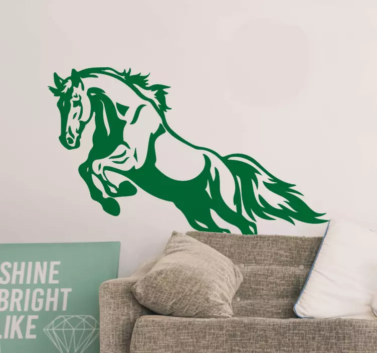 Horse jumping animal wall sticker - TenStickers