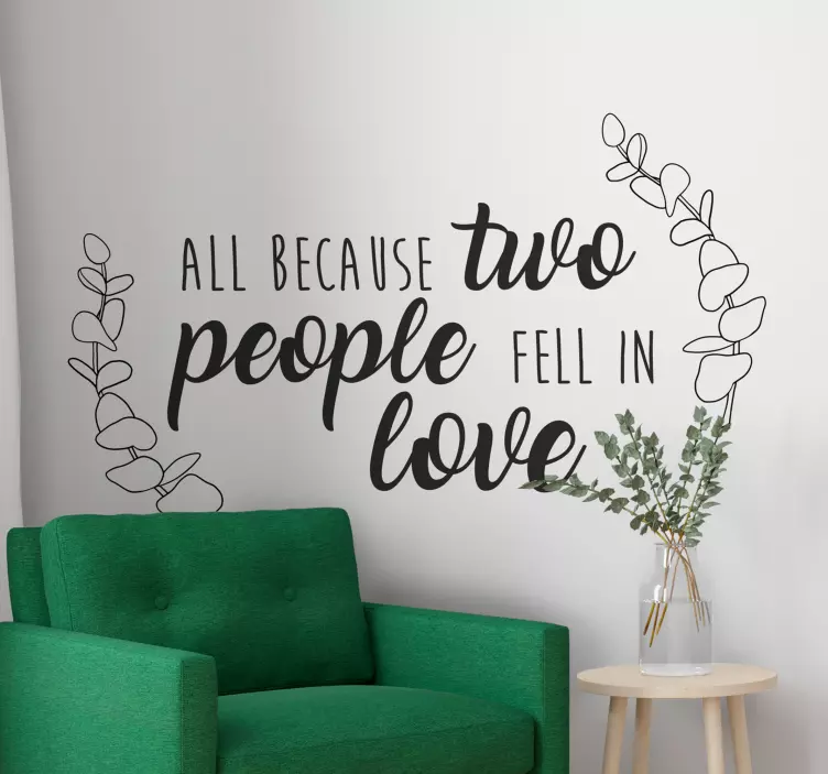 Husband and Wife wedding note sticker - TenStickers