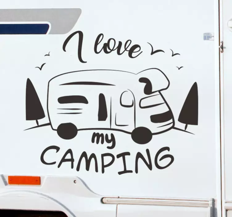 I love my camping vehicle sticker - TenStickers