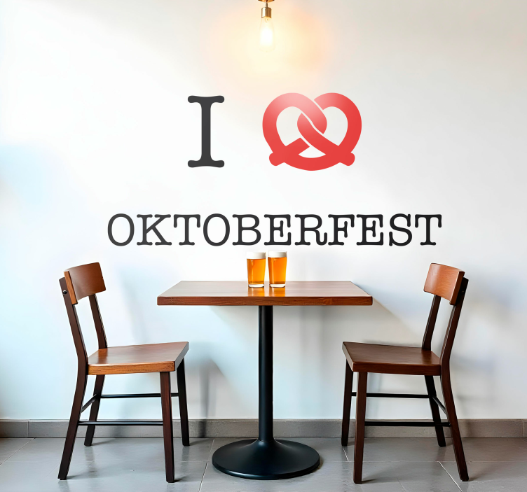I love Oktoberfest Wall Sticker - TenStickers