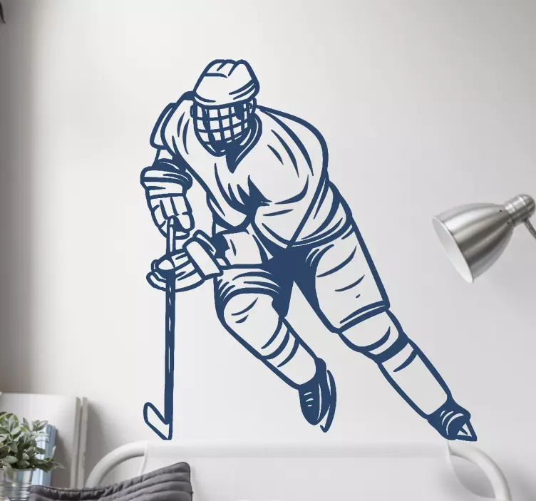 Ice hockey sport player wall sticker - TenStickers