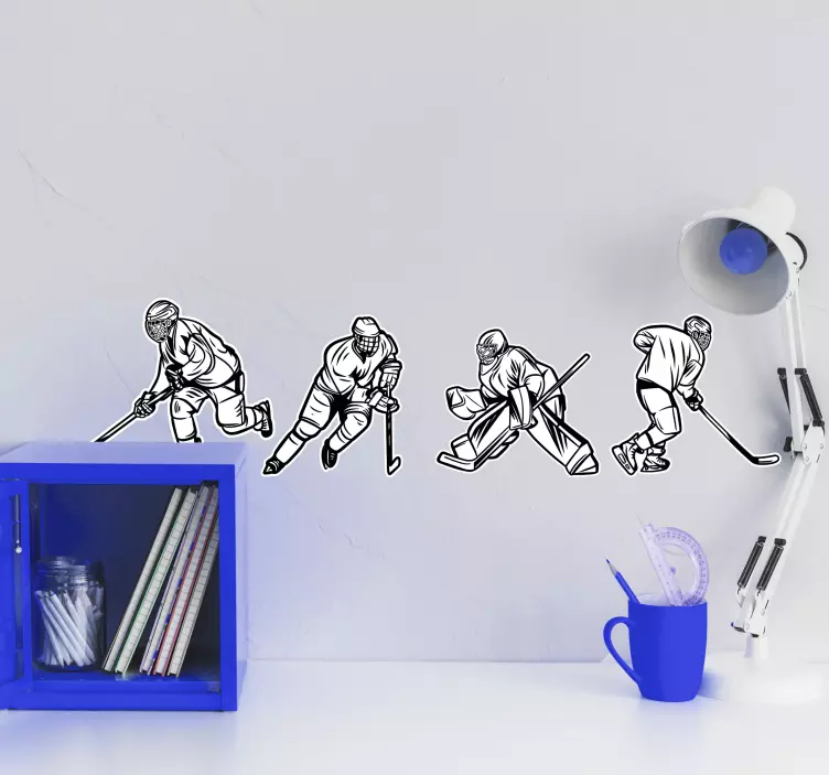ice hockey players wall sticker - TenStickers