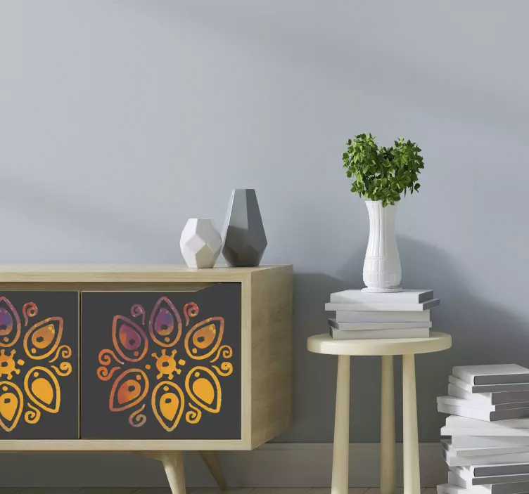 Ikat seamless pattern furniture sticker - TenStickers