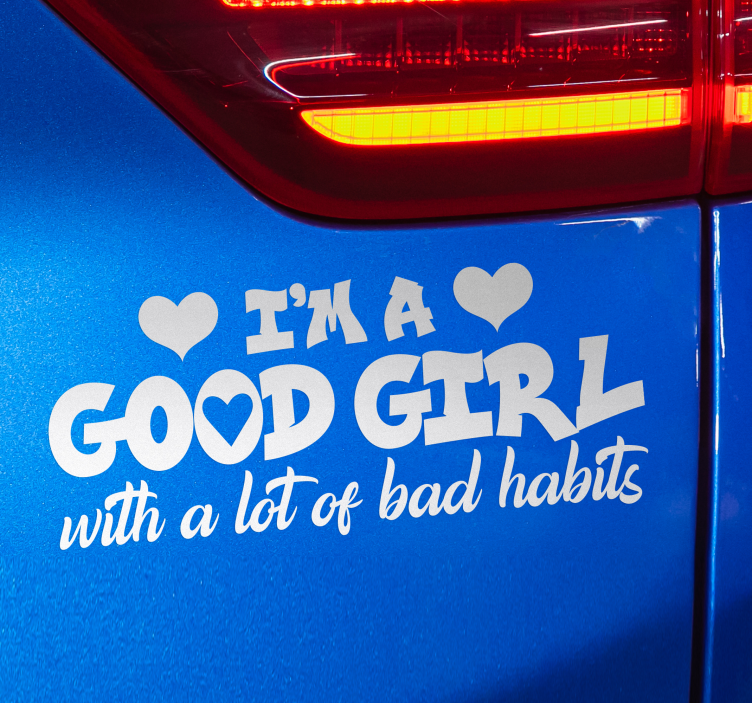 I'm a good girl car sticker - TenStickers