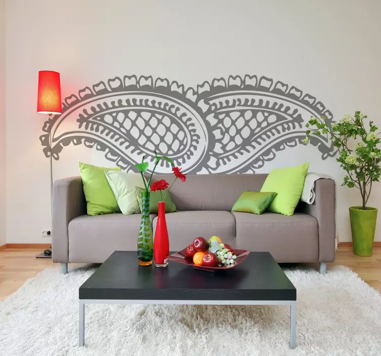 Indian Pattern Motif Wall Sticker - TenStickers