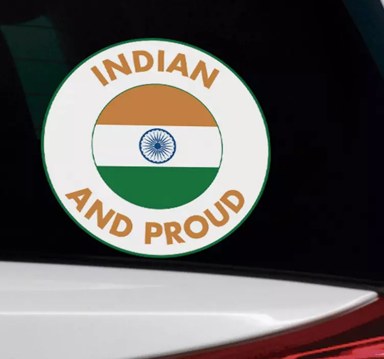 Indian pride Car vinyl Sticker - TenStickers