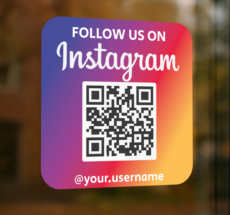 Internet sticker colorful square instagram qr - TenStickers
