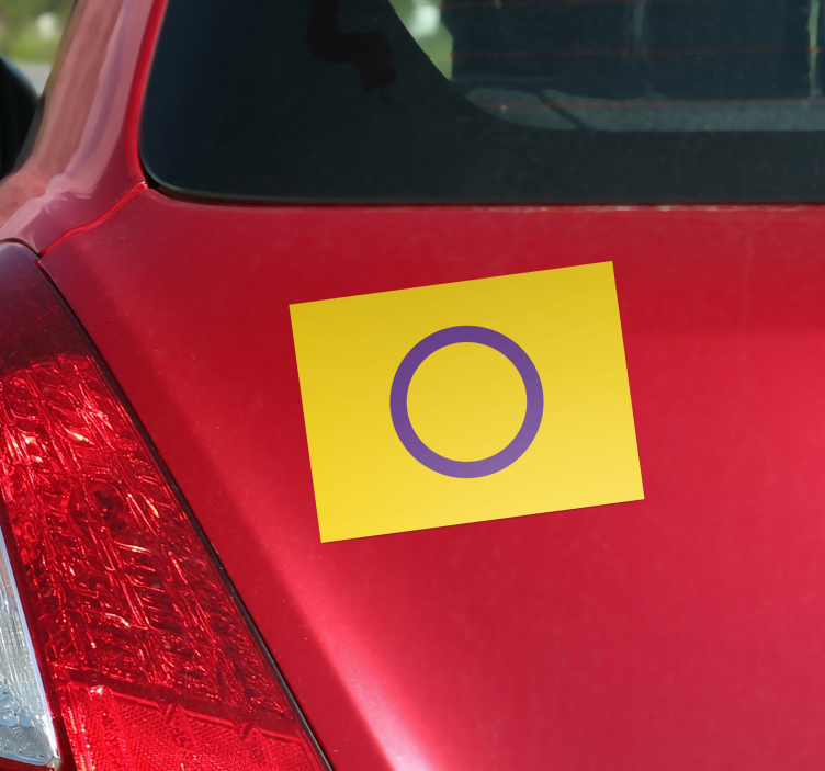Intersex flag car sticker - TenStickers