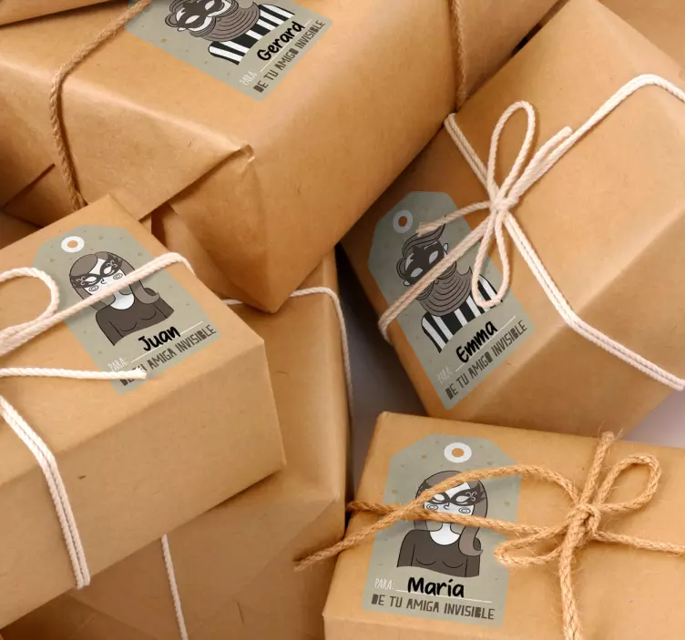 Invisible friend tag set wall sticker - TenStickers