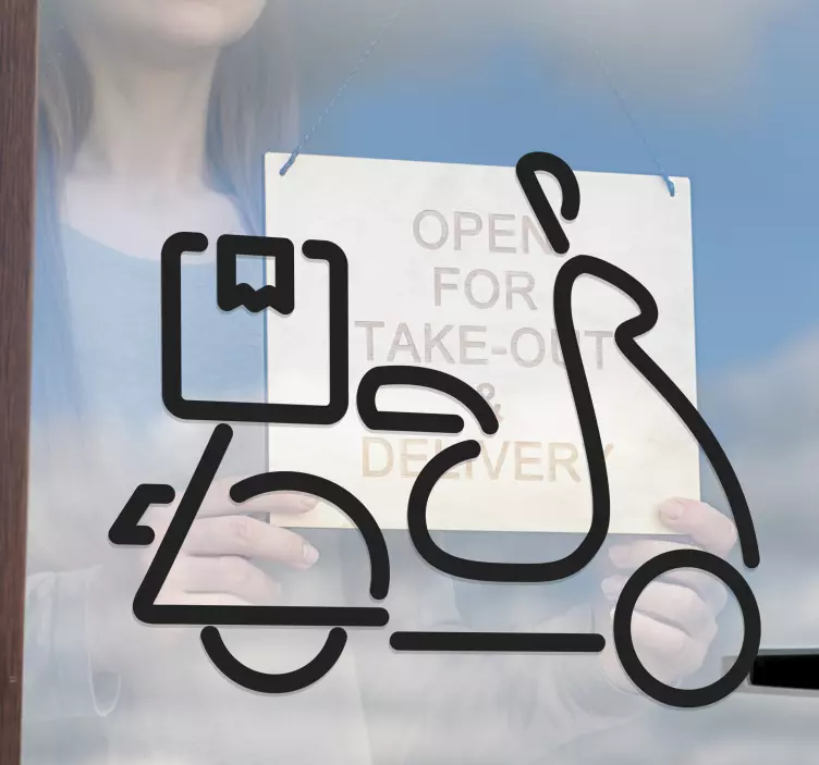 italian pizza delivery service decal - TenStickers