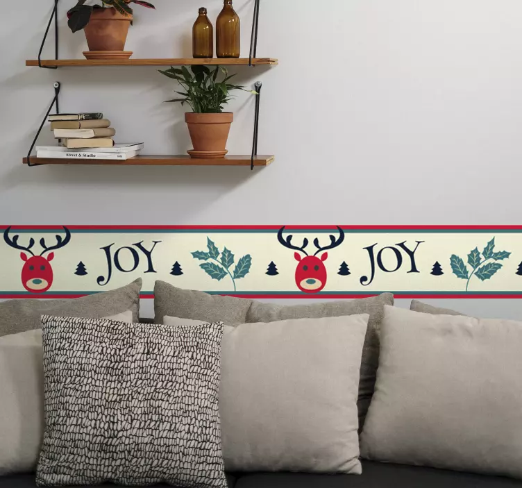 Joyful Holiday Decor wall border sticker - TenStickers