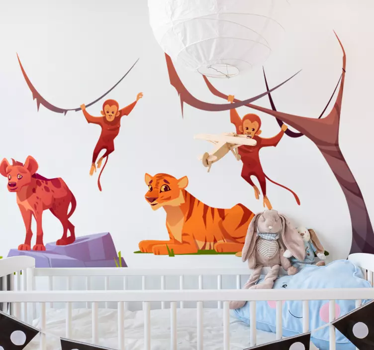 Jungle Animal Kids Wall decal - TenStickers
