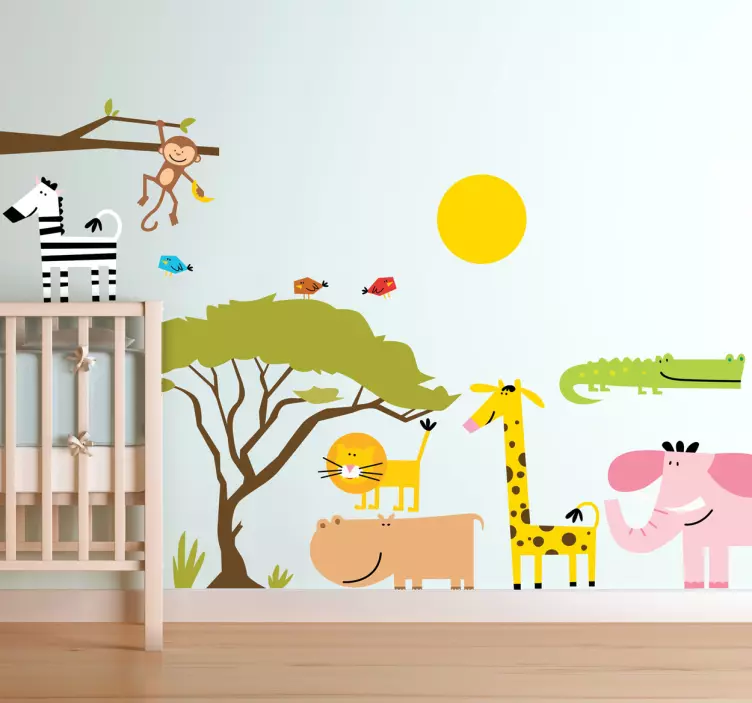 Jungle Animals Kids Sticker - TenStickers