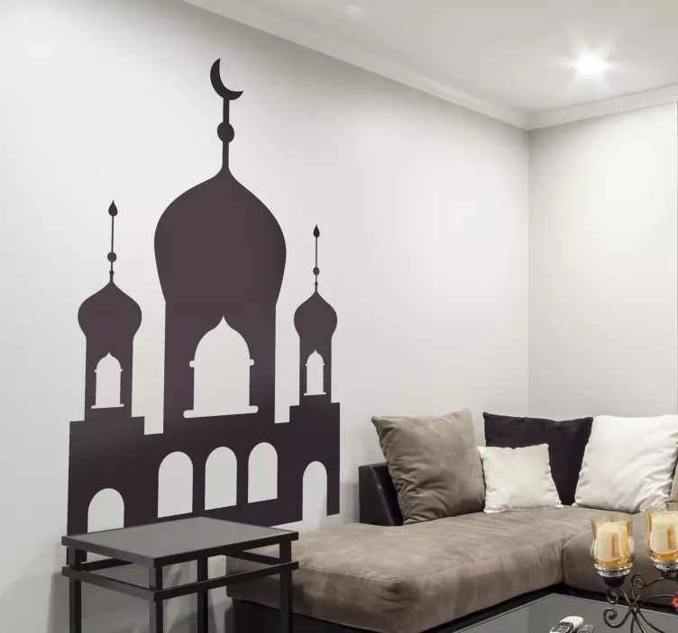 Kadife skyline silhouette sticker - TenStickers