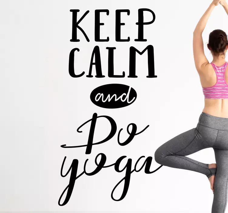 Keep Calm and Do Yoga wall sticker - TenStickers